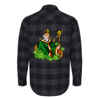 St Patricks And Horseshoes With Shamrocks Flannel Shirt | Artistshot