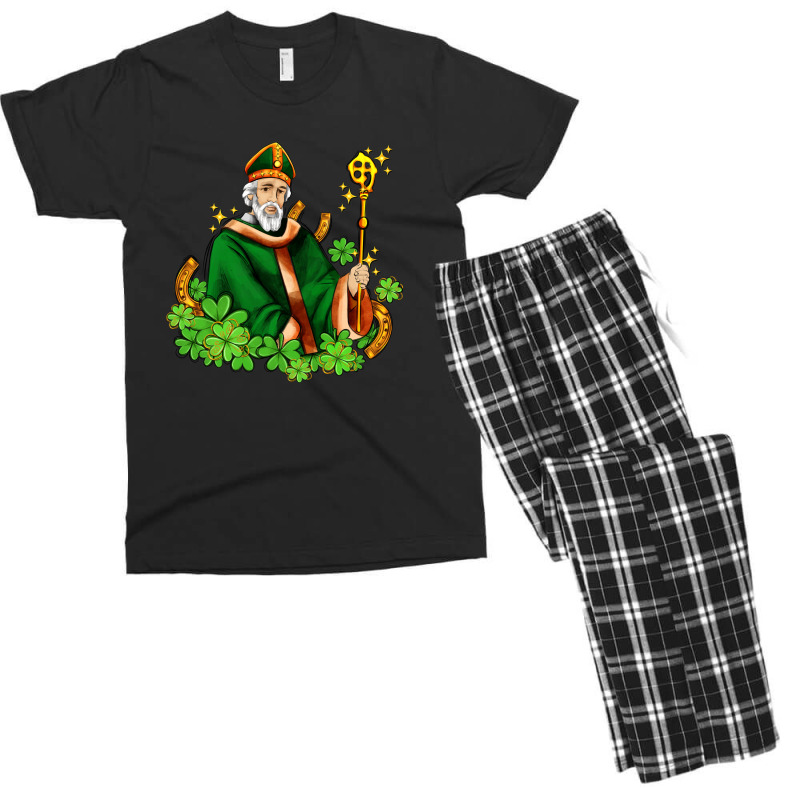 St Patricks And Horseshoes With Shamrocks Men's T-shirt Pajama Set | Artistshot