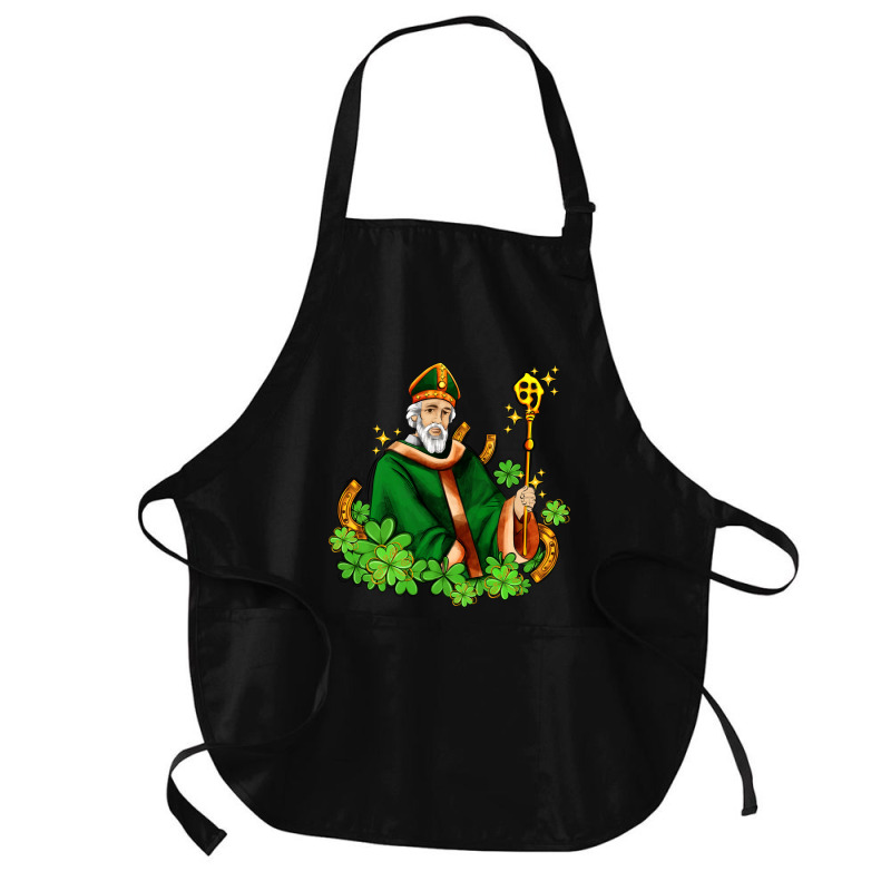 St Patricks And Horseshoes With Shamrocks Medium-length Apron | Artistshot