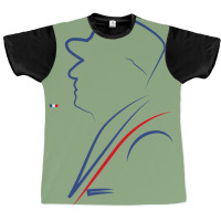 General De Gaulle French Head Of State Tricolor Fitted Scoop  Funny Graphic T-shirt | Artistshot