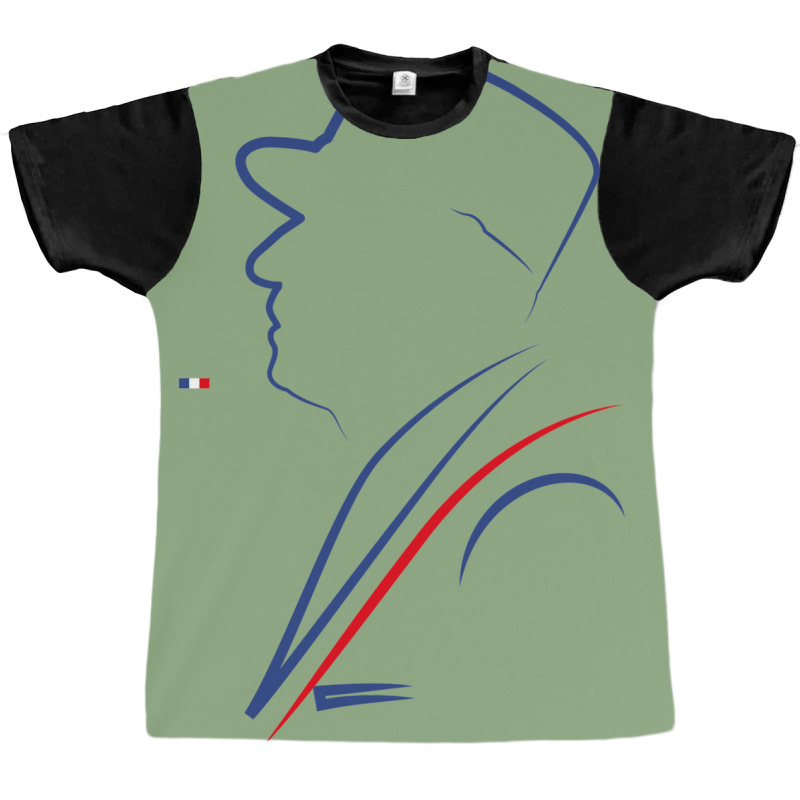 General De Gaulle French Head Of State Tricolor Fitted Scoop  Funny Graphic T-shirt by keehanquakera | Artistshot