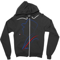 General De Gaulle French Head Of State Tricolor Fitted Scoop  Funny Zipper Hoodie | Artistshot