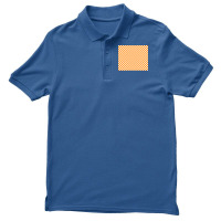 Orangewhite Checkered Pattern Men's Polo Shirt | Artistshot