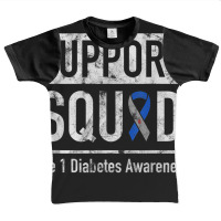 Support Squad Type 1 Diabetes Awareness Ribbon Graphic Youth T-shirt | Artistshot