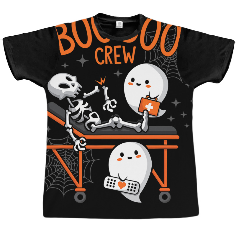 Boo Boo Crew Ghost Doctor Paramedic Emt Nurse Halloween Graphic T-shirt | Artistshot