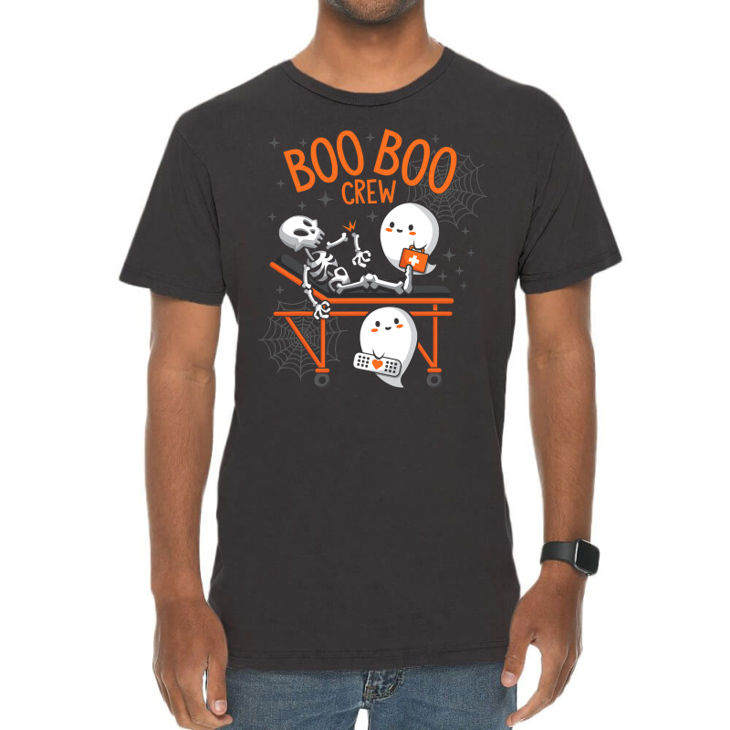 Boo Boo Crew Ghost Doctor Paramedic Emt Nurse Halloween Vintage T-shirt | Artistshot