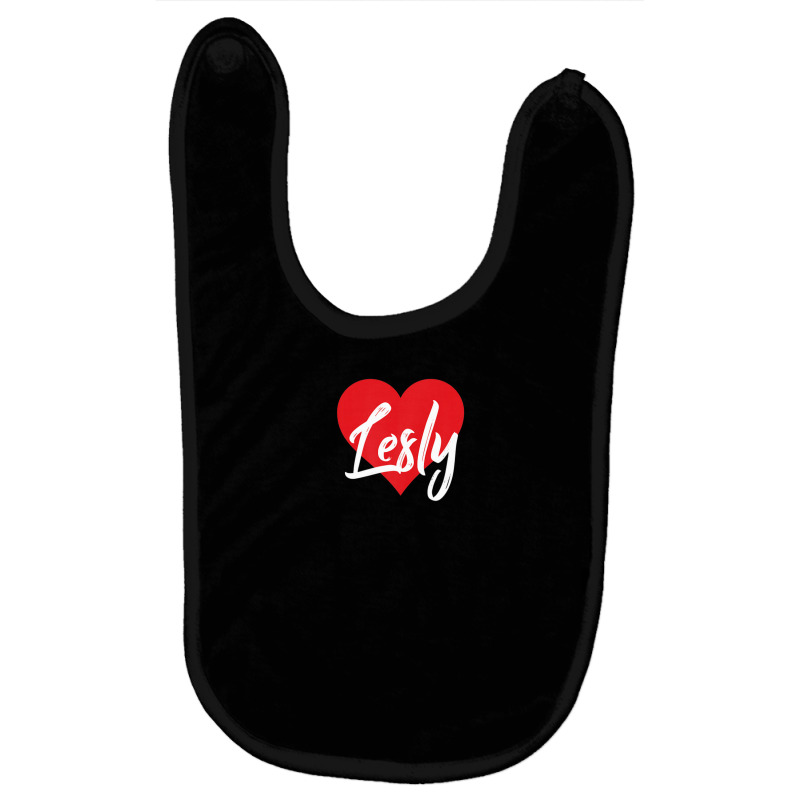 I Love Lesly First Name Tshirt I Heart Named Baby Bibs by qwacireolonr | Artistshot