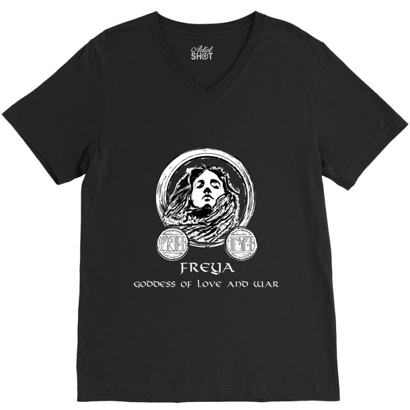 Hot Trend Medieval Norse Viking Mythology Goddess Freya V-neck Tee | Artistshot