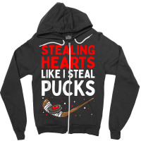 Stealing Heart Like I Steal Pucks Valentines Day Hockey Cute T Shirt Zipper Hoodie | Artistshot