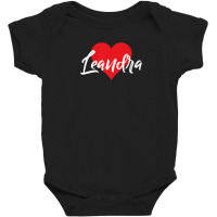 I Love Leandra First Name Tshirt I Heart Named Baby Bodysuit | Artistshot