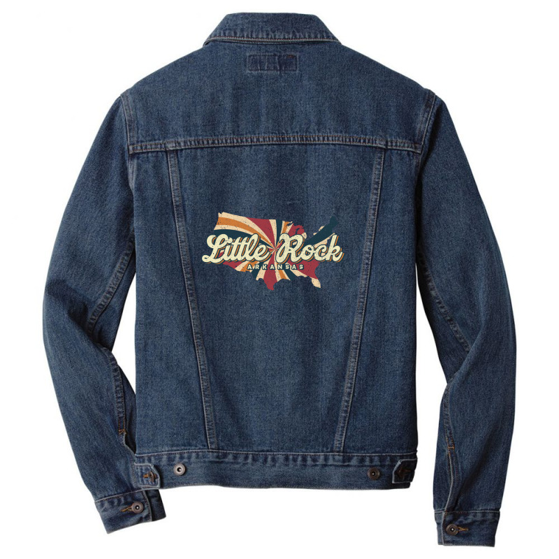 Little Rock Arkansas Hometown 1 Men Denim Jacket by BrandiMclaren | Artistshot