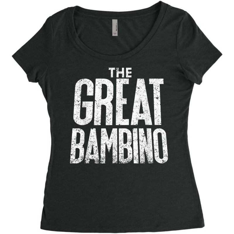 The Great Bambino Baseball Home Run Hitter Tee Shirt Women's Triblend Scoop T-shirt by adam.troare | Artistshot