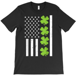 Us American Flag Shamrock St Patricks Day Men Women Kids T Shirt T-shirt Designed By Adam.troare