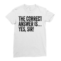 Answer Is Yes Sir Naughty Sub Dom Dominant Adult Humor Tank Top Ladies Fitted T-shirt | Artistshot