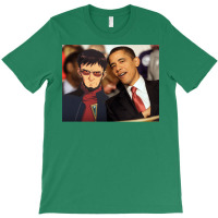 Gendo Ikari And Barrack Obama   Hipster T-shirt | Artistshot