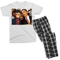 Gendo Ikari And Barrack Obama   Hipster Men's T-shirt Pajama Set | Artistshot