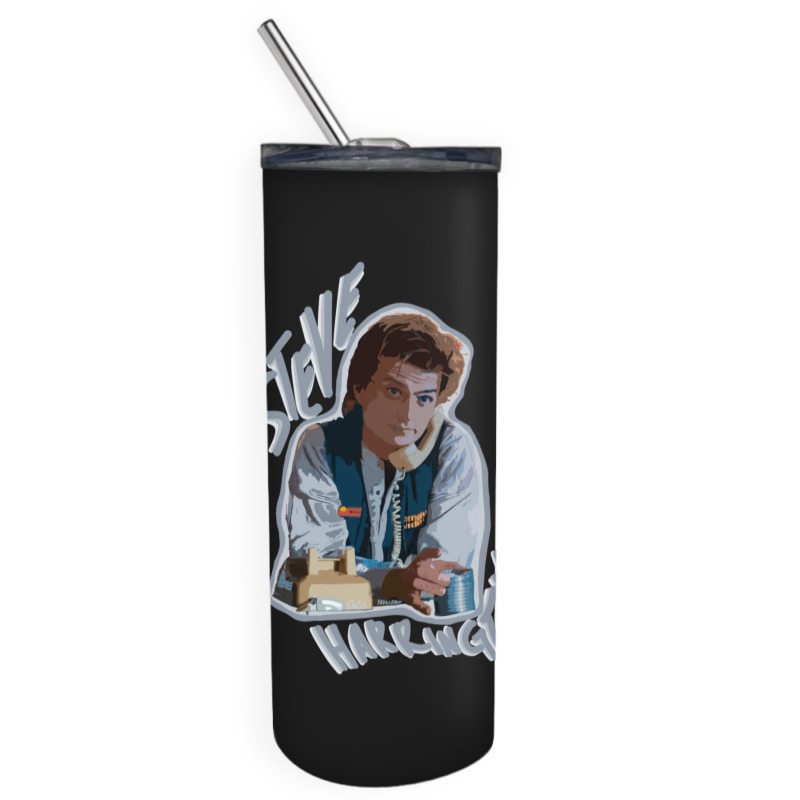 Steve Harrington Digital Illustration Edit 1 Skinny Tumbler | Artistshot