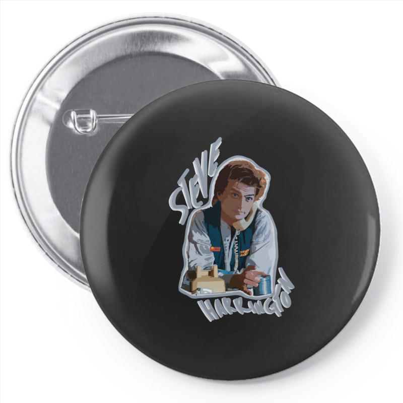 Steve Harrington Digital Illustration Edit 1 Pin-back Button | Artistshot