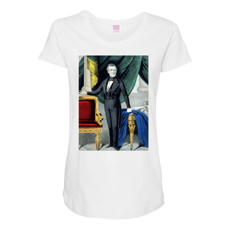 James K Polkpresident Elect Of The United States 1844 Currier Amp Ives Maternity Scoop Neck T-shirt by gouselauckt | Artistshot