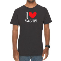 I Love Rachel Name Personalized Girl Woman Bff Friend Heart Vintage T-shirt | Artistshot