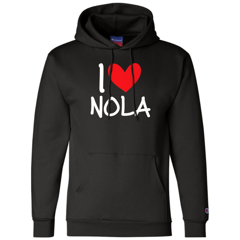 I Love Nola Name Personalized Girl Woman Bff Friend Heart Champion Hoodie | Artistshot