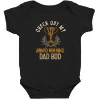 Dad Award Winning Dad Bod Dad Jokes Funny Father's Day Baby Bodysuit | Artistshot