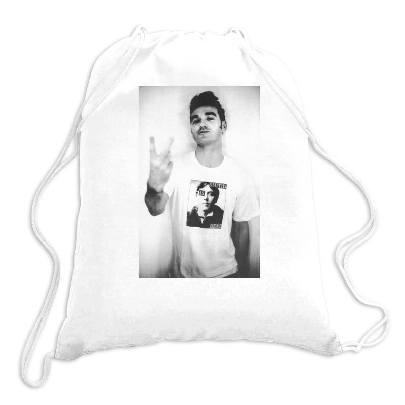 Morrissey Finger Flip [twhite] Drawstring Bags | Artistshot