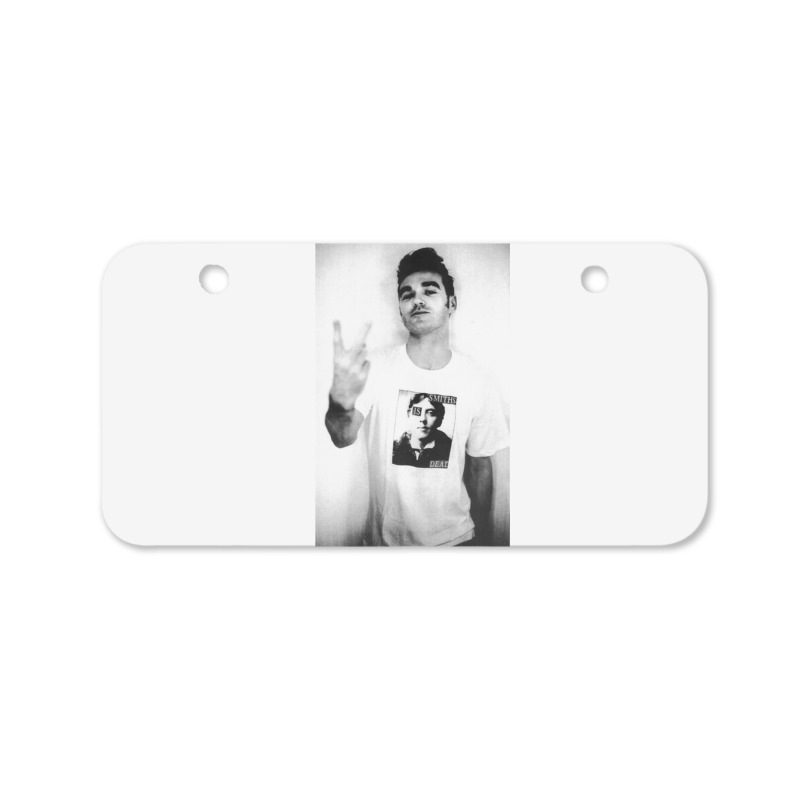 Morrissey Finger Flip [twhite] Bicycle License Plate | Artistshot