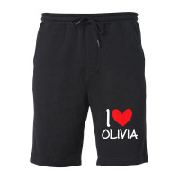 I Love Olivia Name Personalized Girl Woman Bff Friend Heart Fleece Short | Artistshot