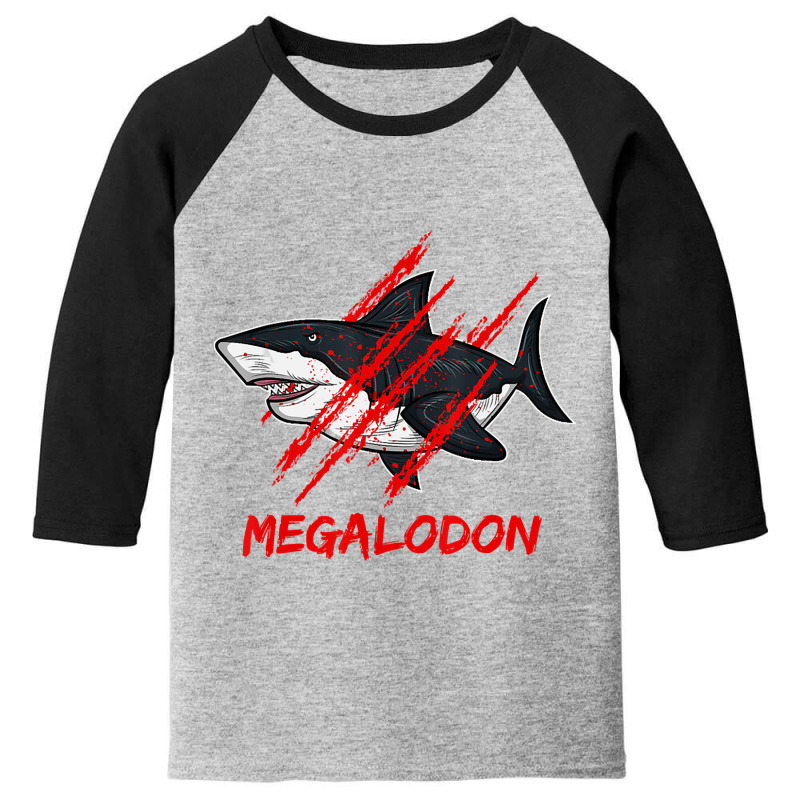 Limited Edition Megalodon Giant Shark Fossil Of The Ocean Dinosaurs Youth 3/4 Sleeve by Crews Micki | Artistshot