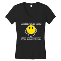 My Headphones Are In Women's V-neck T-shirt | Artistshot