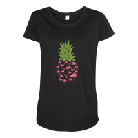 Pineapple Flamingo Maternity Scoop Neck T-shirt | Artistshot