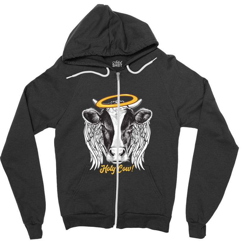 Holy Cow Zipper Hoodie | Artistshot