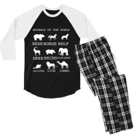 Animals Of The World Men's 3/4 Sleeve Pajama Set | Artistshot