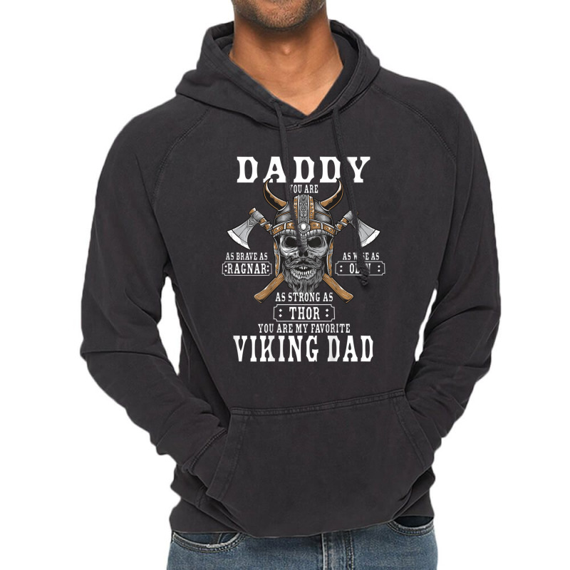 Hot Trend Mens Viking Norse Mythology Husband Best Viking Dad (on Back Vintage Hoodie | Artistshot