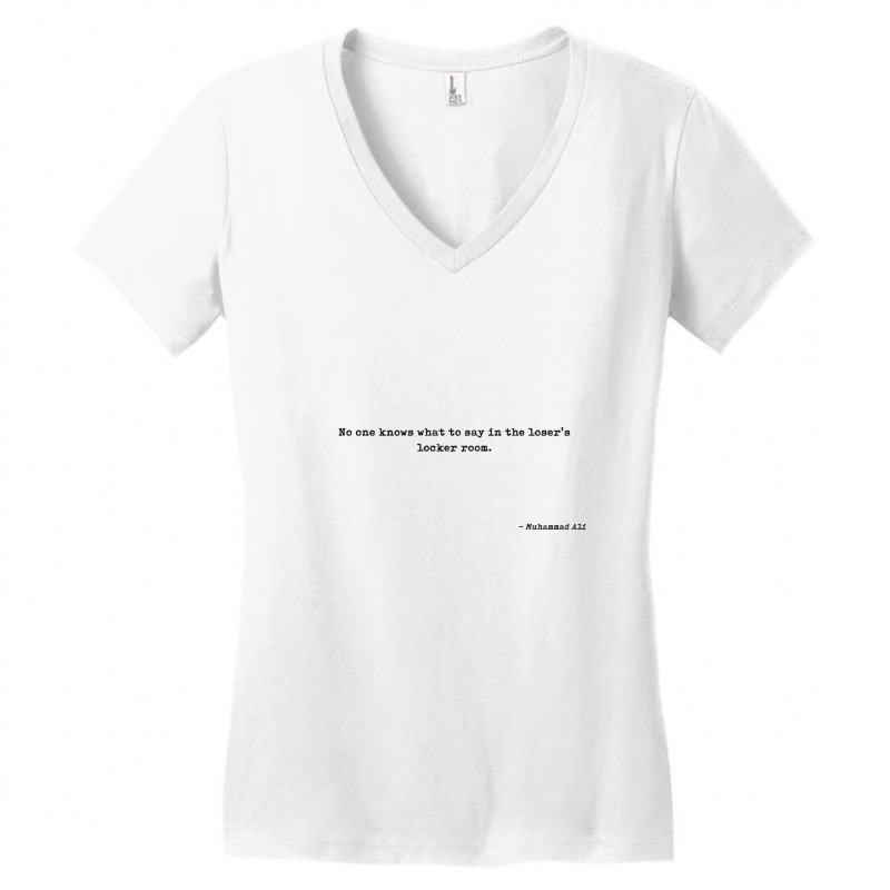 No One Knows What To Say In The Losers Locker Room Quote Women's V-Neck T-Shirt by yenalsardao | Artistshot