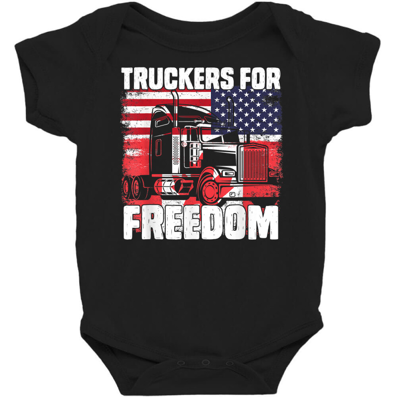 Amerikanische Flagge Kanada Flagge Freiheitskonvoi 2022 T Shirt Baby Bodysuit by adam.troare | Artistshot