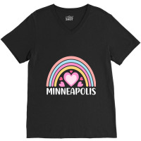 Limited Edition Minneapolis Minnesota Rainbow V-neck Tee | Artistshot