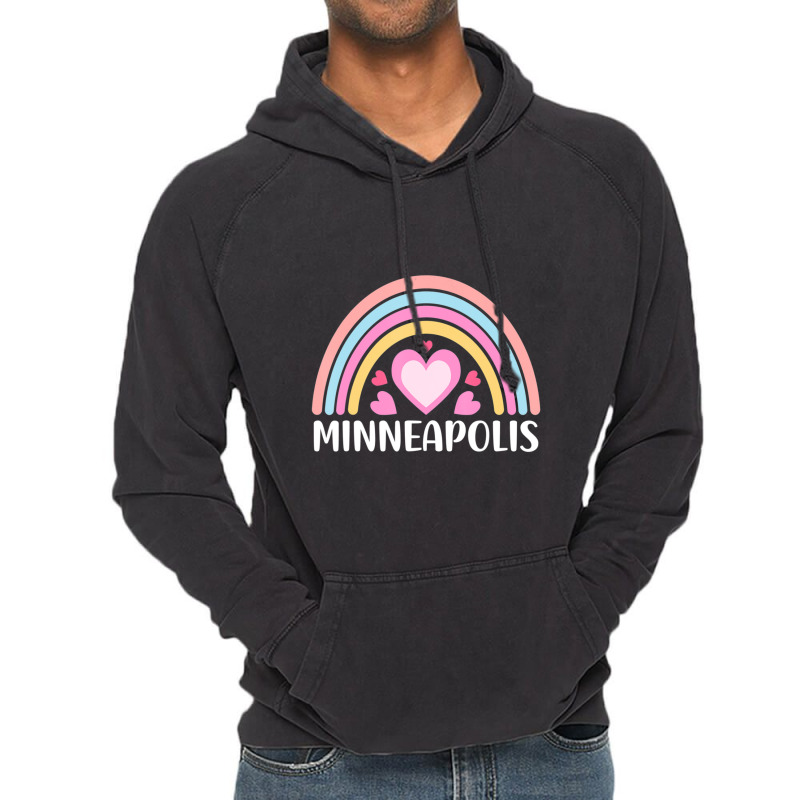 Limited Edition Minneapolis Minnesota Rainbow Vintage Hoodie | Artistshot