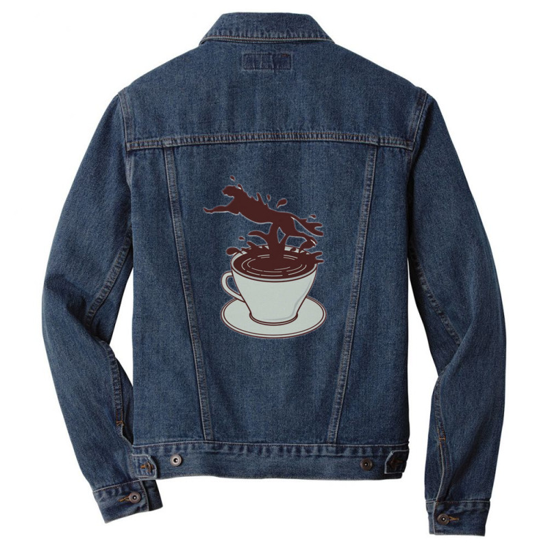 Coffee Cheater Fancy Deal Digital Art Graphic Vector T Men Denim Jacket | Artistshot