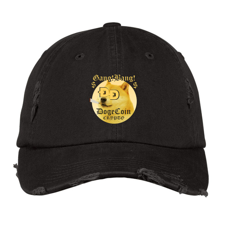 Dogecoin Crypto Gang! Bang! Vintage Cap | Artistshot