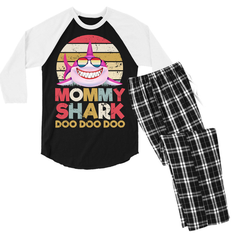 Trending Mommy Shark Doo Doo Doo Men's 3/4 Sleeve Pajama Set by Crews Micki | Artistshot