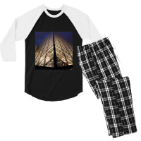 Light Up The Pyramid At Night At The Louvre Men's 3/4 Sleeve Pajama Set | Artistshot