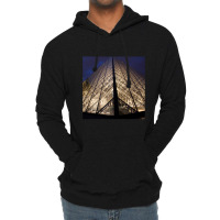 Light Up The Pyramid At Night At The Louvre Lightweight Hoodie | Artistshot