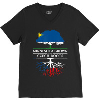 Trending Minnesota Grown With Czech Roots Czech Republic V-neck Tee | Artistshot