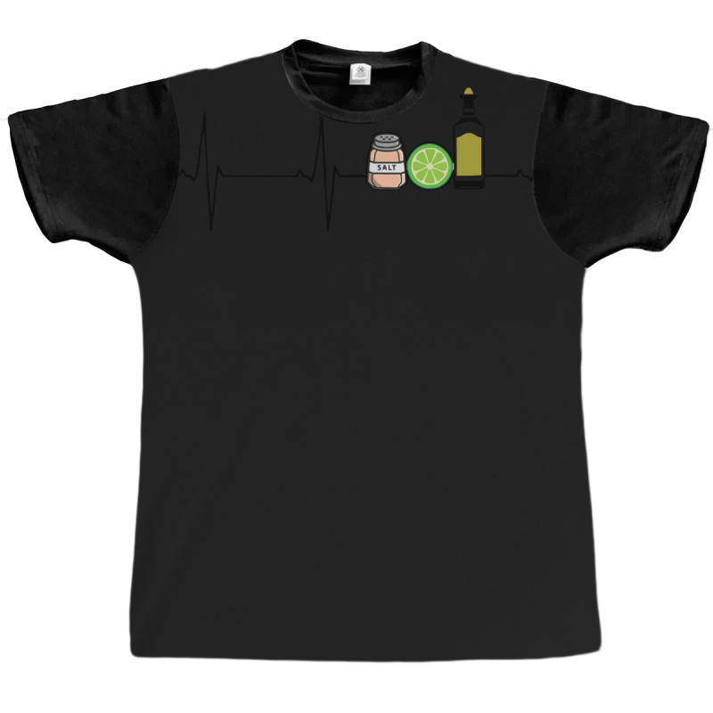 Tequila Lime And Salt Heartbeat Funny Cinco De May T-shirt002 Graphic T-shirt | Artistshot