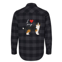 I Love My Black & Tan Australian Shepherd Dog Lover Flannel Shirt | Artistshot