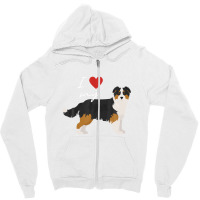 I Love My Black & Tan Australian Shepherd Dog Lover Zipper Hoodie | Artistshot