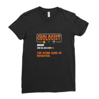 Geologist Definition Shirt Funny Geoscience Rock Hunting Ladies Fitted T-shirt | Artistshot