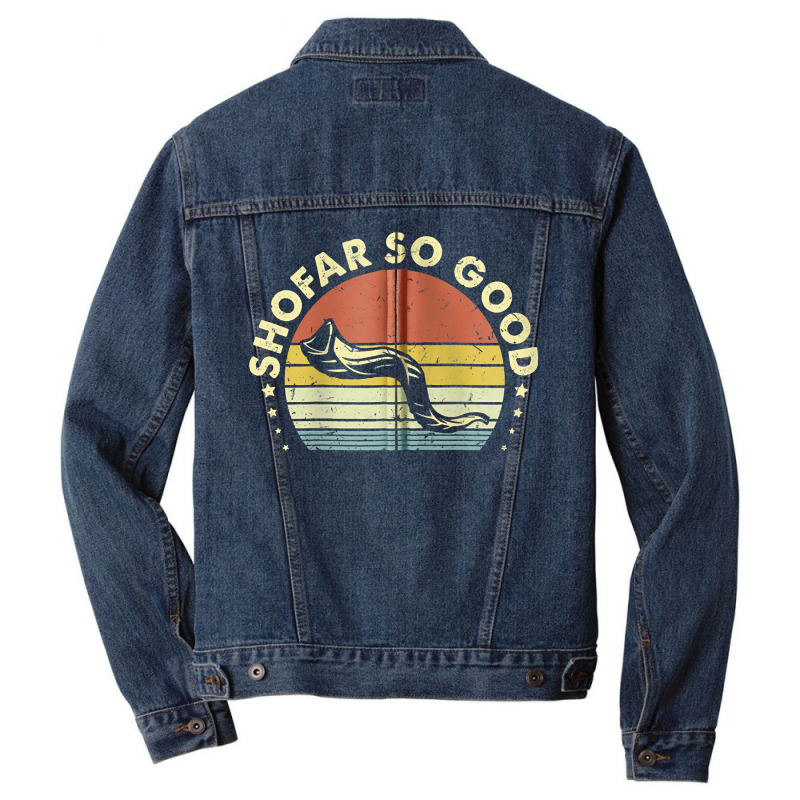 Yj6j Vintage Shofar So Good Rosh Hashanah Jewish Day Zip Men Denim Jacket | Artistshot